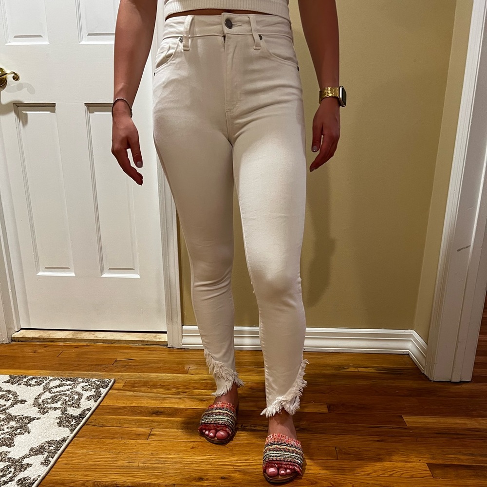 JBD white fringe jean size 24.